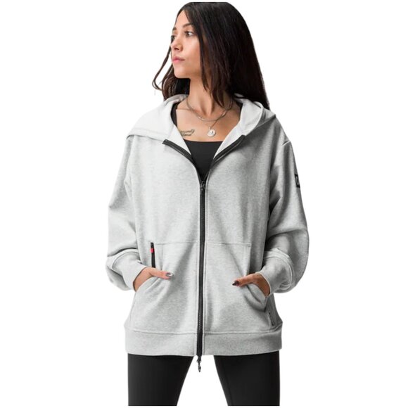 ASRV x Equinox Sorona French Terry Oversized Zip Hoodie S small heather gray - Picture 1 of 10